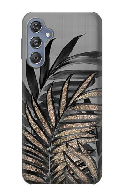 S3692 Gray Black Palm Leaves Case For Samsung Galaxy M34 5G