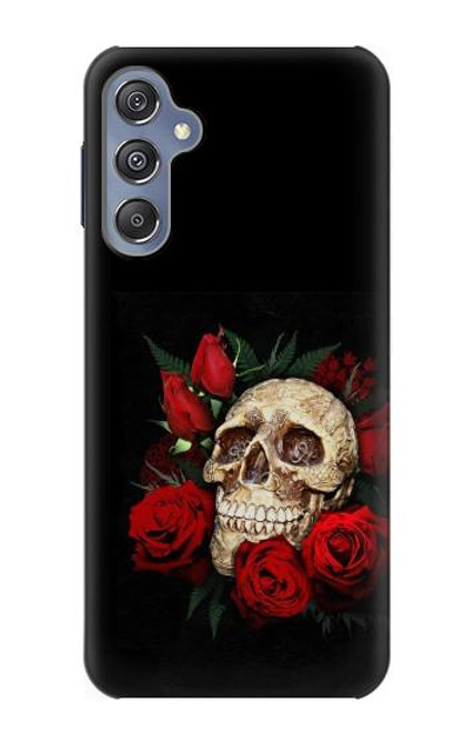 S3753 Dark Gothic Goth Skull Roses Case For Samsung Galaxy M34 5G