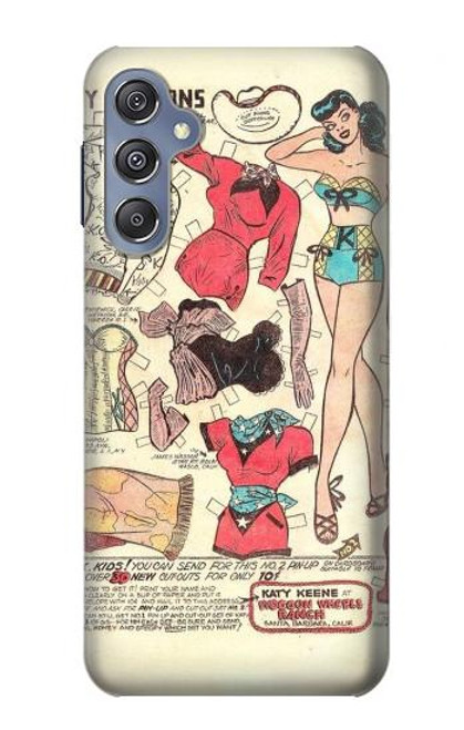 S3820 Vintage Cowgirl Fashion Paper Doll Case For Samsung Galaxy M34 5G