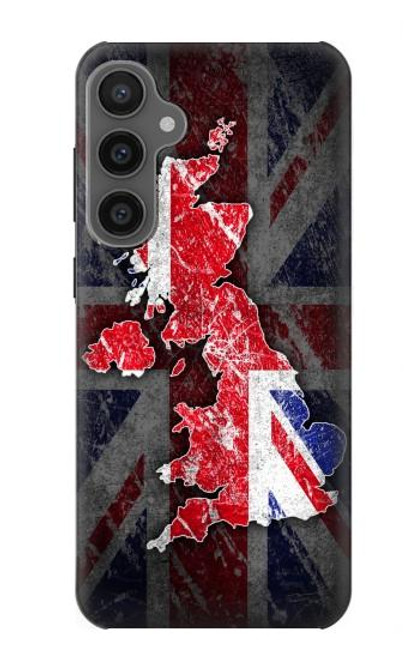 S2936 UK British Flag Map Case For Samsung Galaxy S23 FE