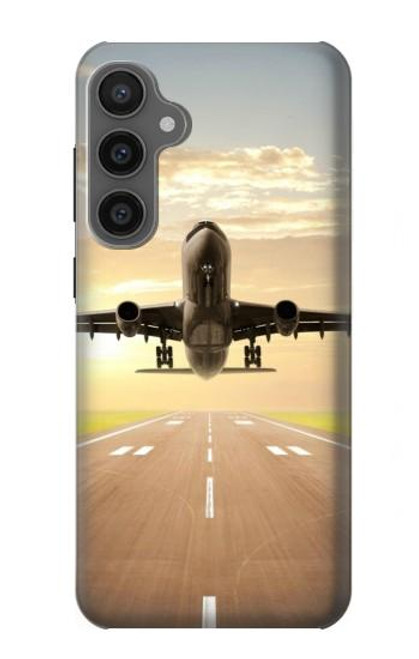 S3837 Airplane Take off Sunrise Case For Samsung Galaxy S23 FE
