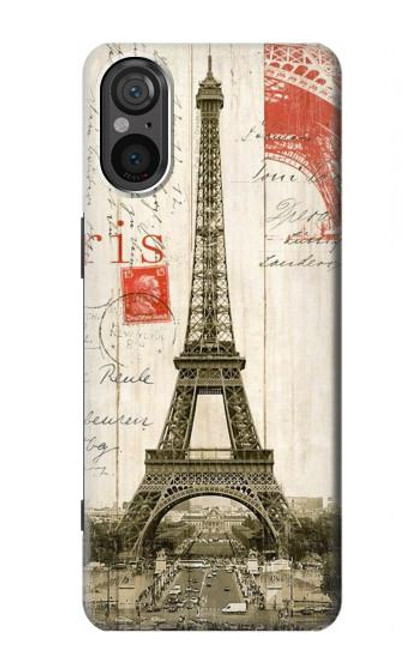 S2108 Eiffel Tower Paris Postcard Case For Sony Xperia 5 V