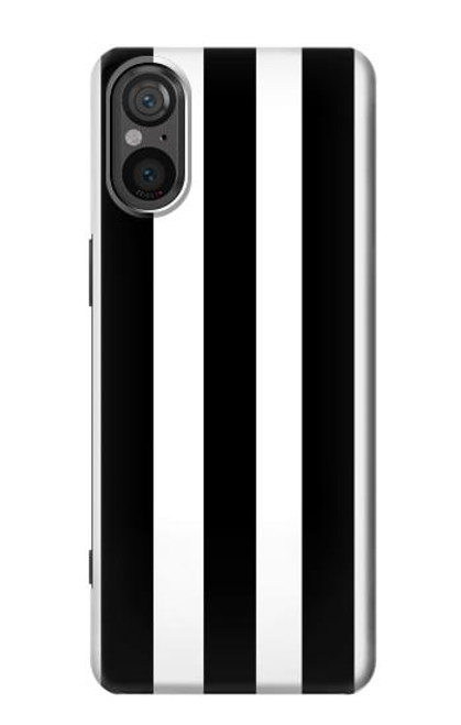 S2297 Black and White Vertical Stripes Case For Sony Xperia 5 V