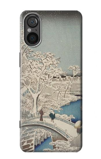 S3350 Utagawa Hiroshige Drum Bridge Yuhi Hill in Meguro Case For Sony Xperia 5 V