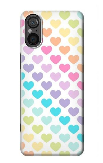 S3499 Colorful Heart Pattern Case For Sony Xperia 5 V