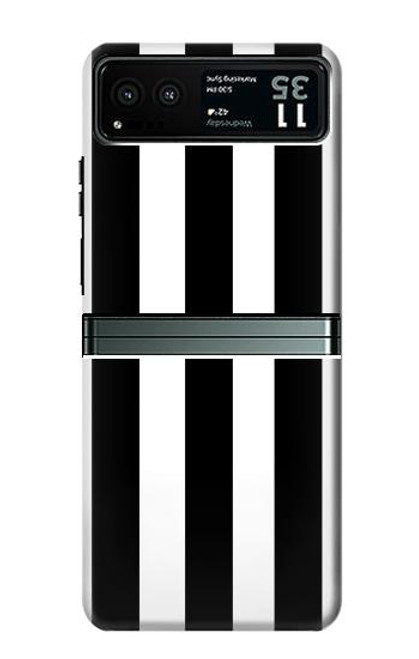 S2297 Black and White Vertical Stripes Case For Motorola Razr 40