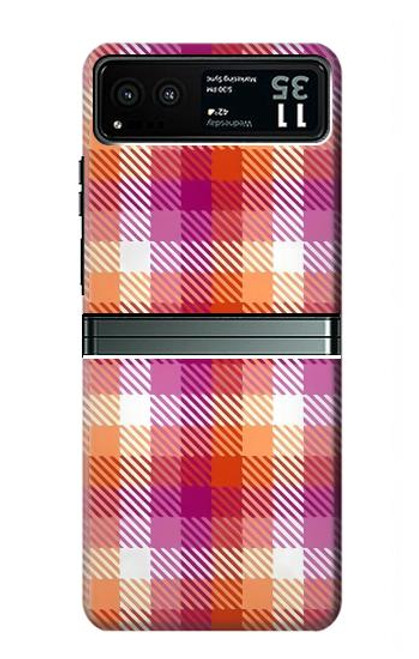 S3941 LGBT Lesbian Pride Flag Plaid Case For Motorola Razr 40