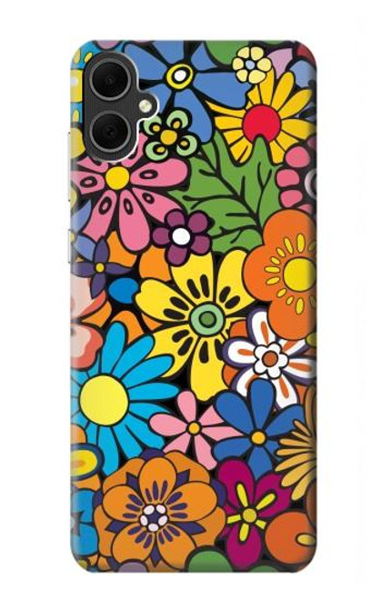 S3281 Colorful Hippie Flowers Pattern Case For Samsung Galaxy A05