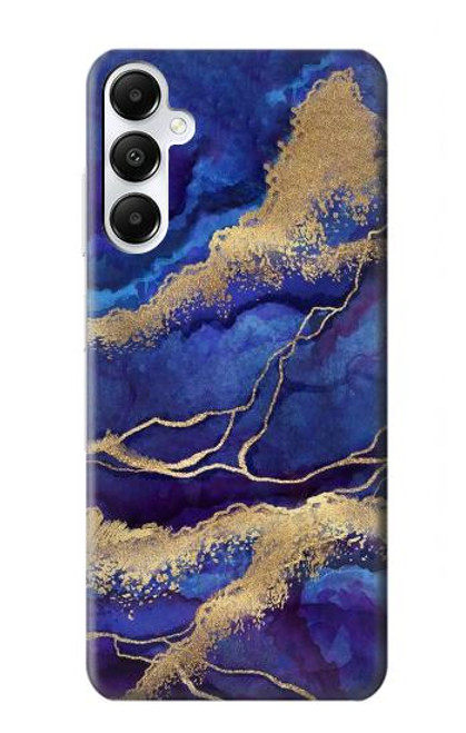 S3906 Navy Blue Purple Marble Case For Samsung Galaxy A05s