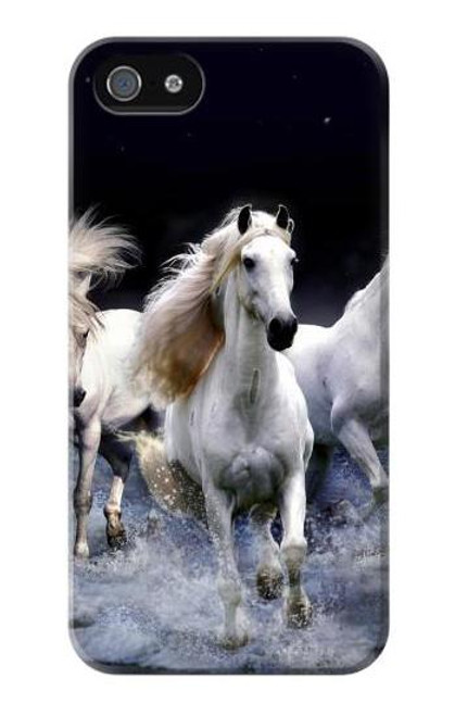 S0246 White Horse Case For iPhone 5 5S SE