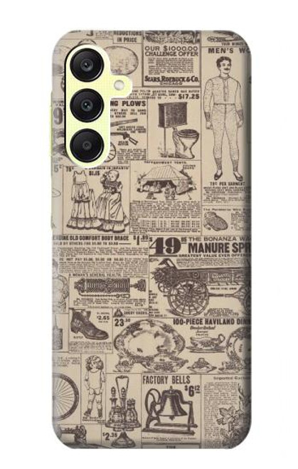 S3819 Retro Vintage Paper Case For Samsung Galaxy A25 5G