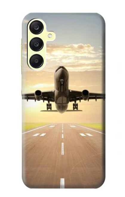 S3837 Airplane Take off Sunrise Case For Samsung Galaxy A25 5G