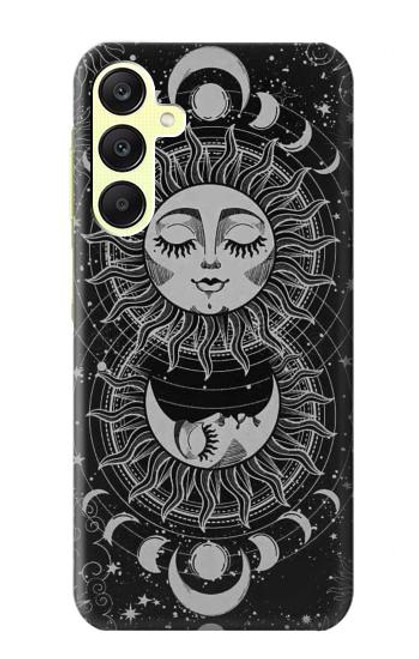 S3854 Mystical Sun Face Crescent Moon Case For Samsung Galaxy A25 5G