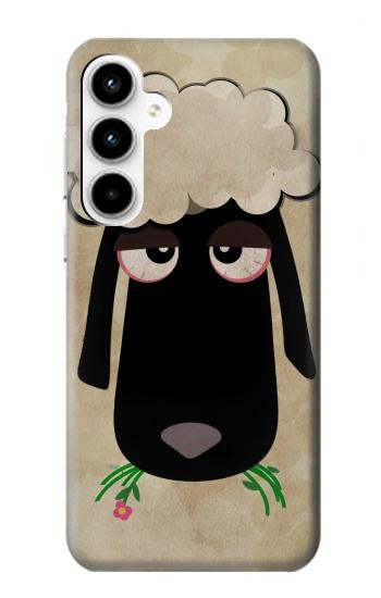 S2826 Cute Cartoon Unsleep Black Sheep Case For Samsung Galaxy A35 5G