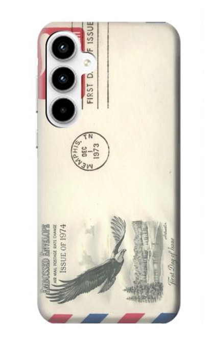 S3551 Vintage Airmail Envelope Art Case For Samsung Galaxy A35 5G