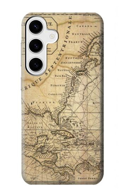 S2506 Exploration North America Map Case For Samsung Galaxy S24 Plus