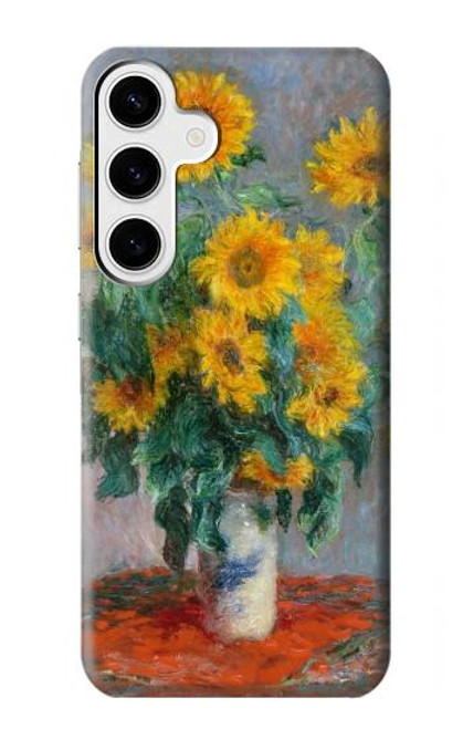 S2937 Claude Monet Bouquet of Sunflowers Case For Samsung Galaxy S24 Plus