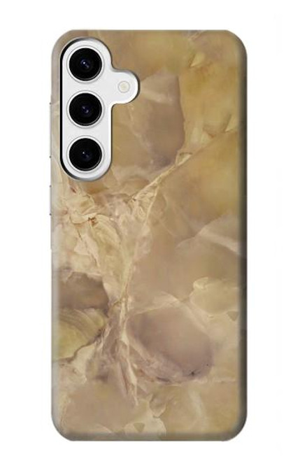 S3240 Yellow Marble Stone Case For Samsung Galaxy S24 Plus