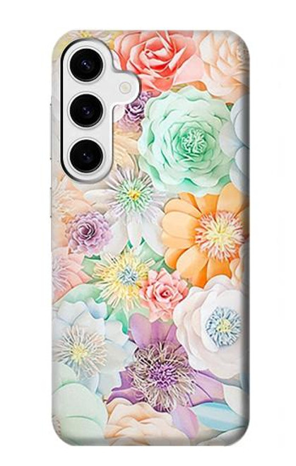 S3705 Pastel Floral Flower Case For Samsung Galaxy S24 Plus
