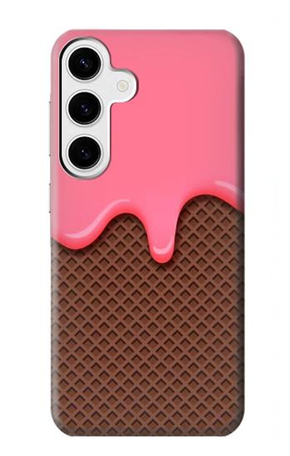S3754 Strawberry Ice Cream Cone Case For Samsung Galaxy S24 Plus