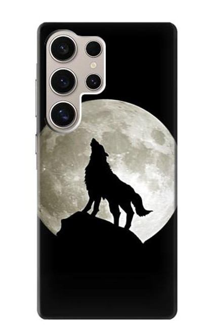 S1981 Wolf Howling at The Moon Case For Samsung Galaxy S24 Ultra