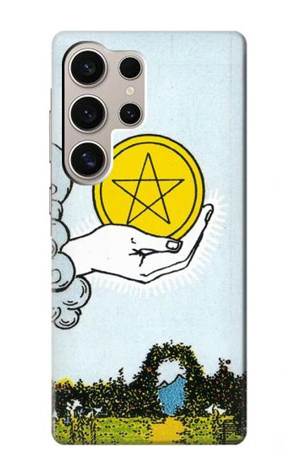 S3722 Tarot Card Ace of Pentacles Coins Case For Samsung Galaxy S24 Ultra