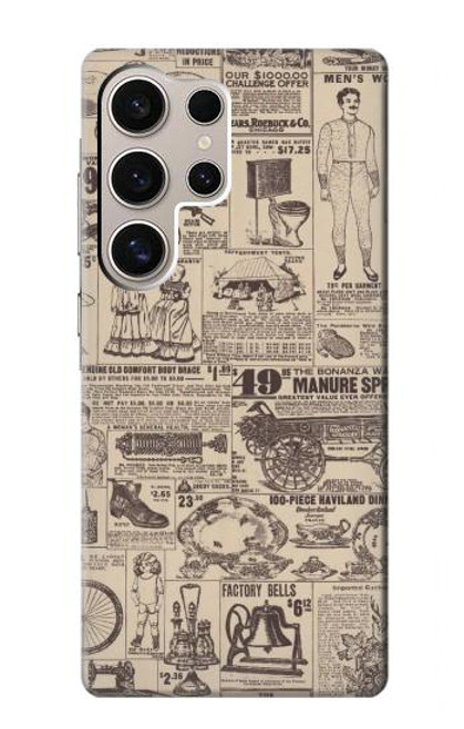 S3819 Retro Vintage Paper Case For Samsung Galaxy S24 Ultra