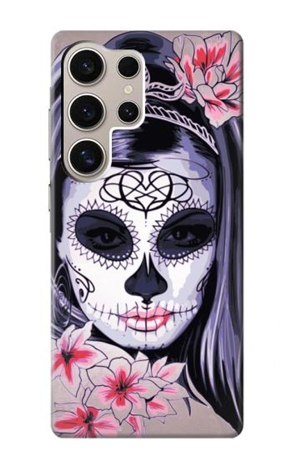 S3821 Sugar Skull Steam Punk Girl Gothic Case For Samsung Galaxy S24 Ultra