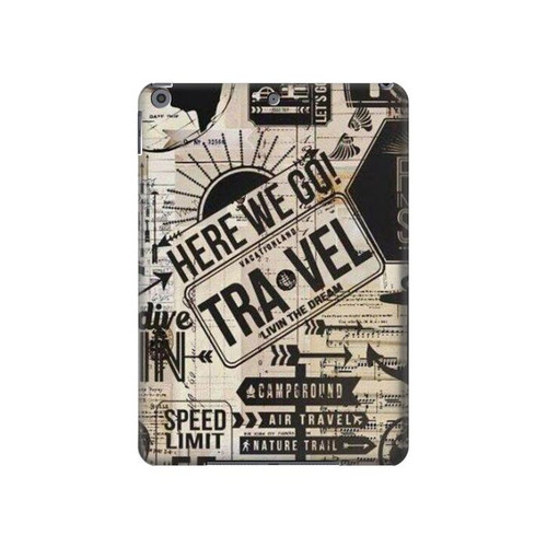 S3441 Vintage Travel Hard Case For iPad 10.2 (2021,2020,2019), iPad 9 8 7