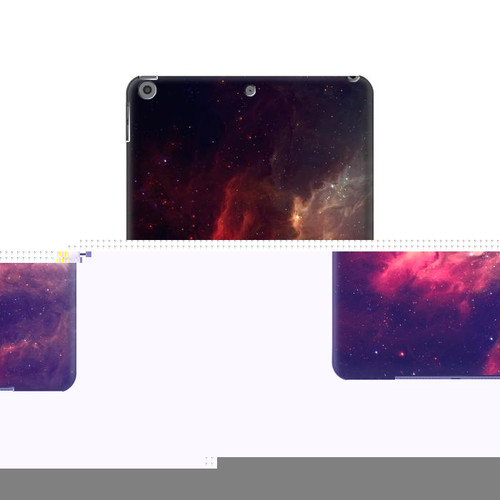 S3897 Red Nebula Space Hard Case For iPad 10.2 (2021,2020,2019), iPad 9 8 7