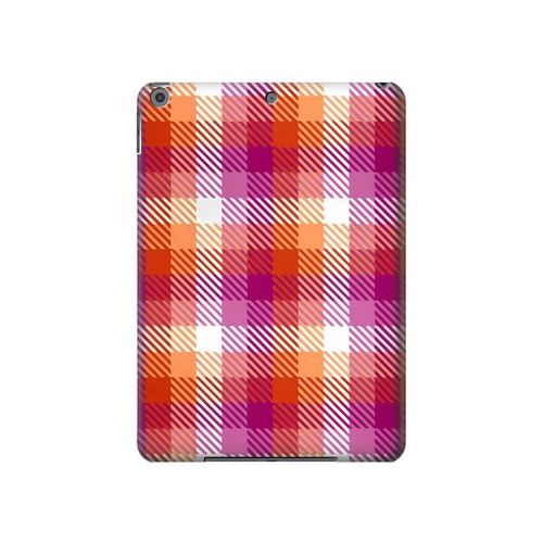 S3941 LGBT Lesbian Pride Flag Plaid Hard Case For iPad 10.2 (2021,2020,2019), iPad 9 8 7