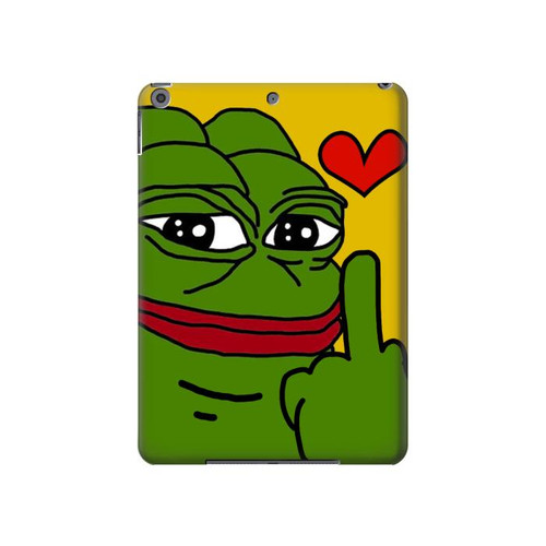 S3945 Pepe Love Middle Finger Hard Case For iPad 10.2 (2021,2020,2019), iPad 9 8 7