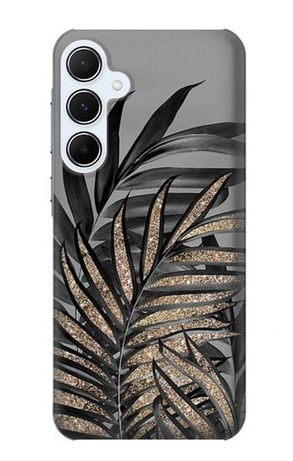 S3692 Gray Black Palm Leaves Case For Samsung Galaxy A55 5G