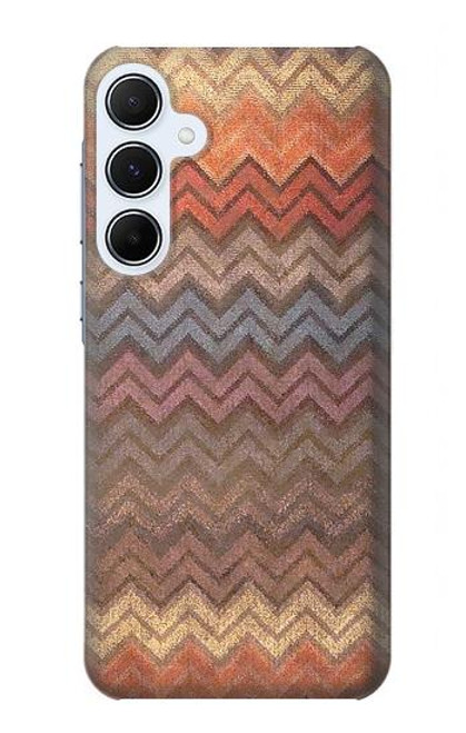 S3752 Zigzag Fabric Pattern Graphic Printed Case For Samsung Galaxy A55 5G