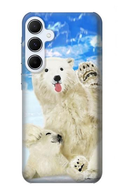 S3794 Arctic Polar Bear and Seal Paint Case For Samsung Galaxy A55 5G