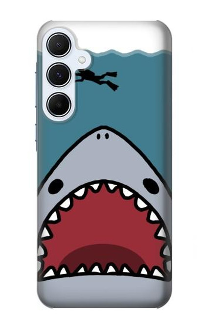 S3825 Cartoon Shark Sea Diving Case For Samsung Galaxy A55 5G
