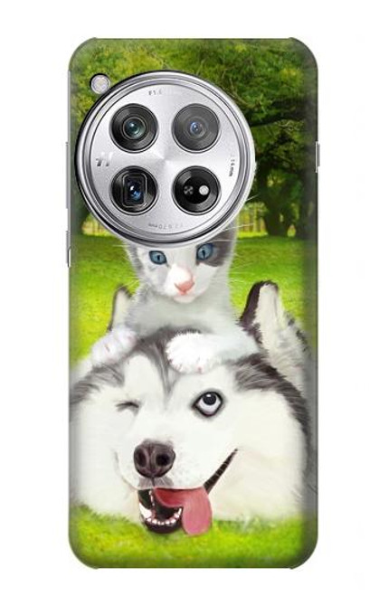 S3795 Kitten Cat Playful Siberian Husky Dog Paint Case For OnePlus 12
