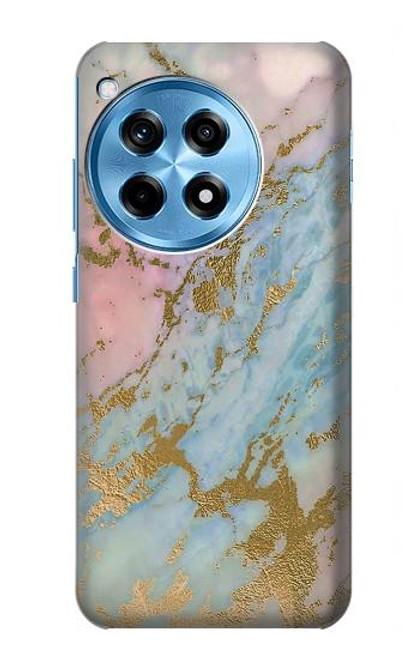 S3717 Rose Gold Blue Pastel Marble Graphic Printed Case For OnePlus 12R