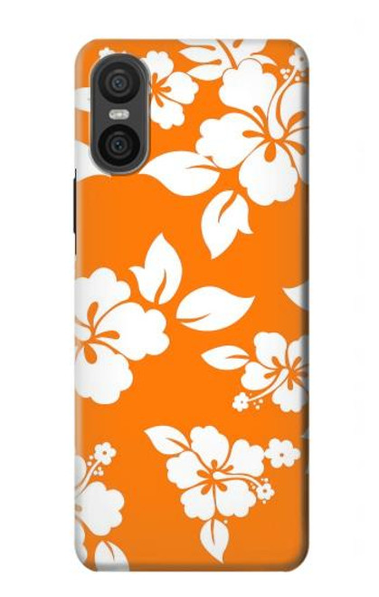 S2245 Hawaiian Hibiscus Orange Pattern Case For Sony Xperia 10 VI