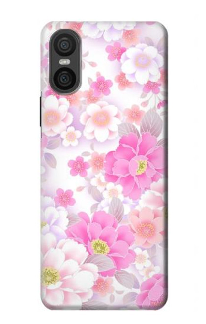 S3036 Pink Sweet Flower Flora Case For Sony Xperia 10 VI