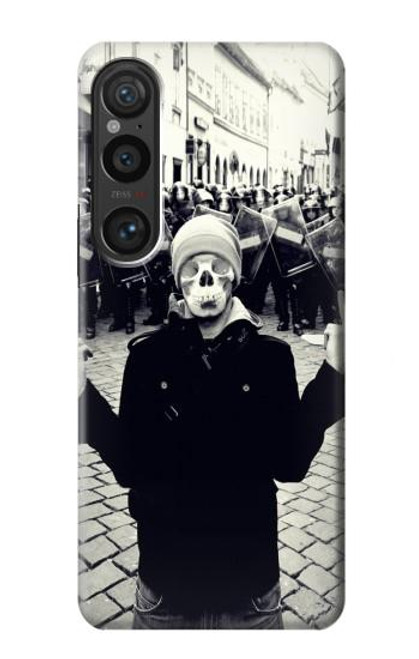 S1108 Skull Mask Man Protester Case For Sony Xperia 1 VI