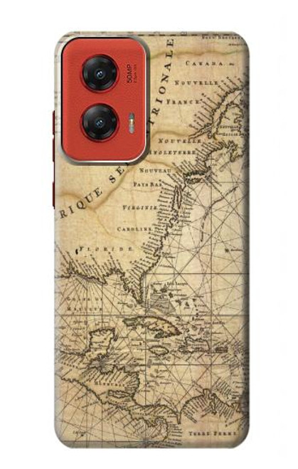 S2506 Exploration North America Map Case For Motorola Moto G Stylus 5G (2024)