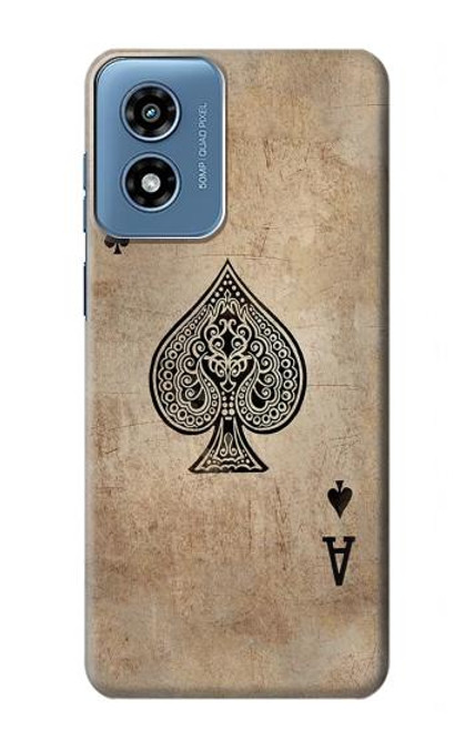 S2928 Vintage Spades Ace Card Case For Motorola Moto G Play 4G (2024)