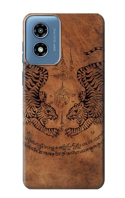 S3209 Sak Yant Twin Tiger Case For Motorola Moto G Play 4G (2024)