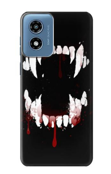 S3527 Vampire Teeth Bloodstain Case For Motorola Moto G Play 4G (2024)