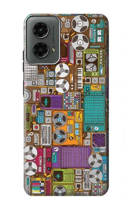 S3879 Retro Music Doodle Case For Motorola Moto G 5G (2024)