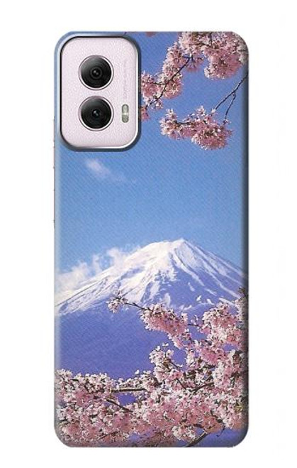 S1060 Mount Fuji Sakura Cherry Blossom Case For Motorola Moto G Power 5G (2024)