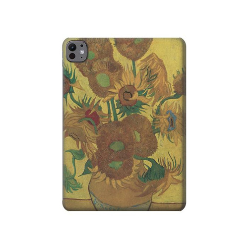 S0214 Van Gogh Vase Fifteen Sunflowers Hard Case For iPad Pro 11 (2024,2025)