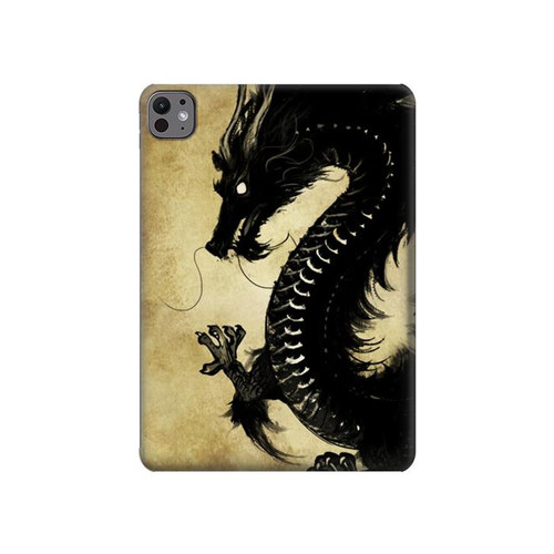 S1482 Black Dragon Painting Hard Case For iPad Pro 11 (2024,2025)