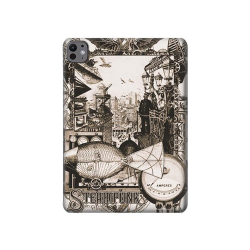 S1681 Steampunk Drawing Hard Case For iPad Pro 11 (2024,2025)